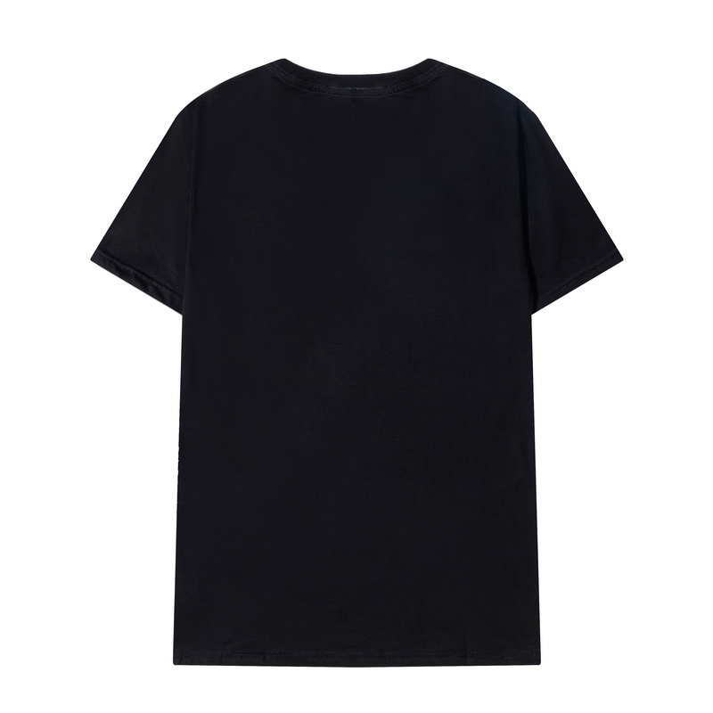 Thời trang cotton tinh khiết dre chất lượng cao những người yêu thích nam và nữ đơn giản và dễ thương in chữ logo thời trang giản dị tay ngắn t-shirt cổ áo nhãn + thẻ treo