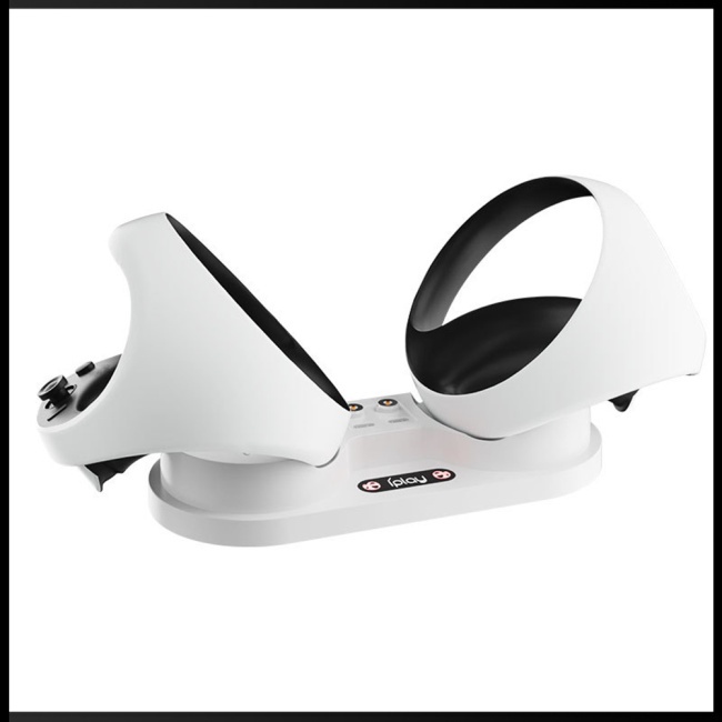 Đế Sạc Tay Cầm Chơi Game Zevaret Có Đèn Led Và Giá Đỡ Cho Ps5 Vr2