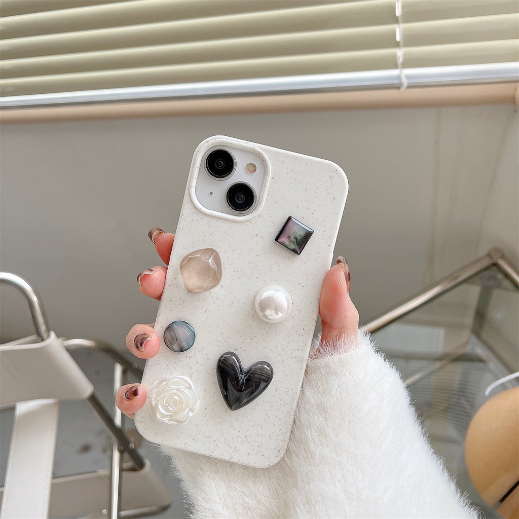 Ốp Điện Thoại TPU Silicon Mềm Chống Sốc Chống Rơi Đính Đá 3D Đơn Giản Sáng Tạo Cho iPhone 14 13 12 11 Pro Max 14 Plus