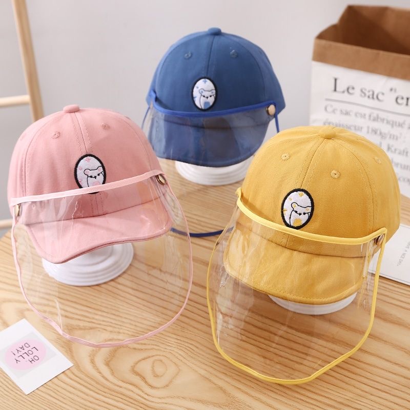 Nón Cách Ly Chống Nhỏ Giọt Họa Tiết Hoạt Hình Dễ Thương Cho Bé