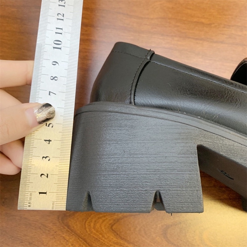 Giày nữ oxford loafer đế cai răng cưa giày khuy ngang