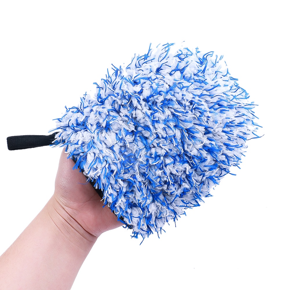 Găng Tay Nhung San Hô Hai Mặt Mềm Mại Vệ Sinh Xe Hơi