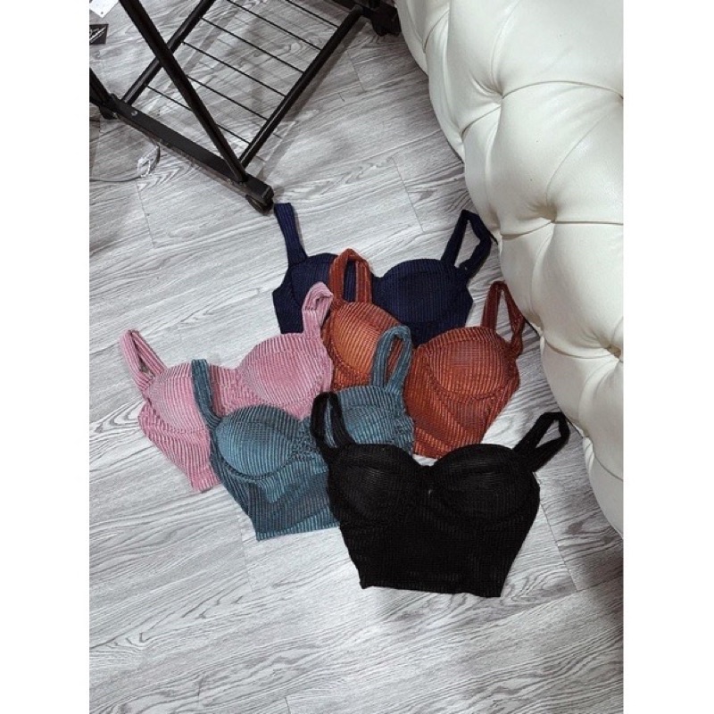 Áo Dây Bản Cúp Mút Khuôn Ngực Chất Gấm Nhung