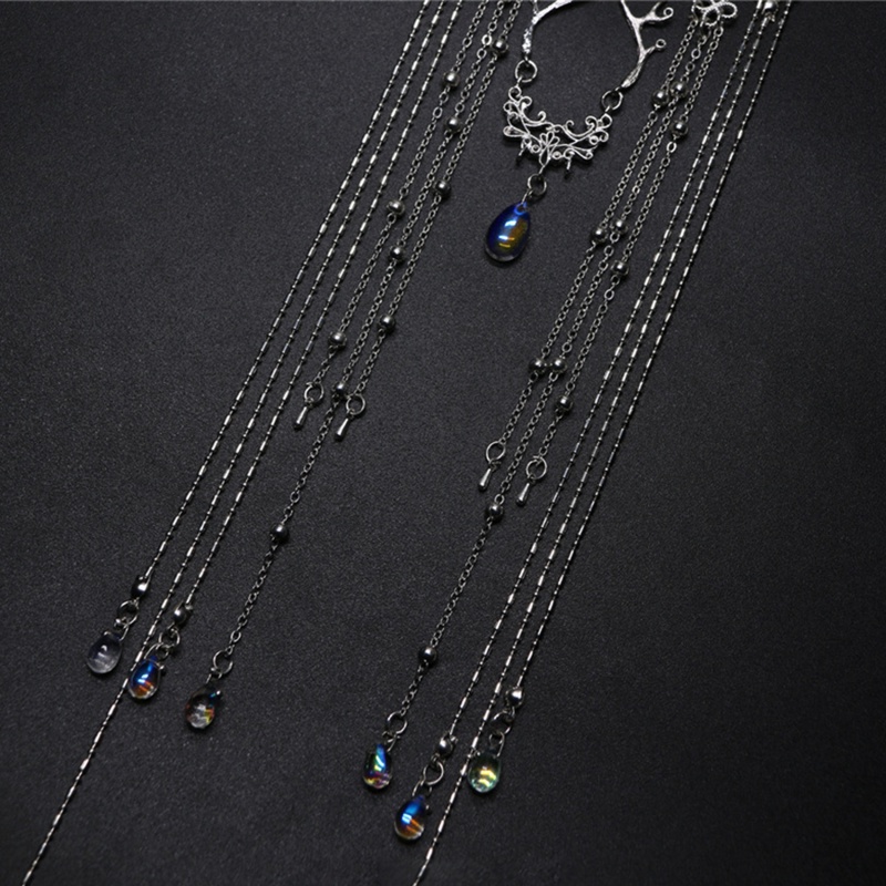 Trâm Cài Tóc Dáng Dài Đính Đá Pha Lê Hình Giọt Nước Phong Cách Trung Hoa Cổ Điển Cho Nữ