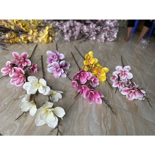 Cành hoa mộc lan cao su - hoa giả cao cấp