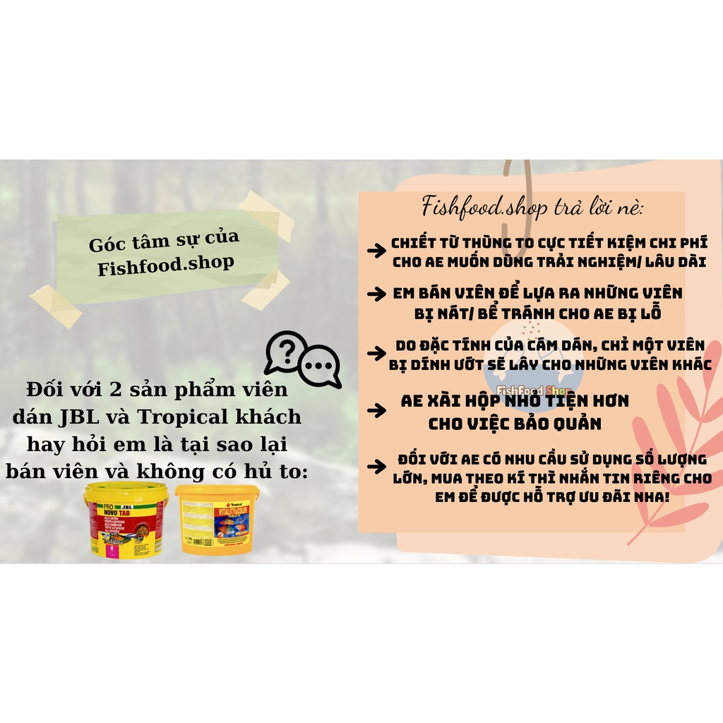 Thức ăn viên dán Tropical Vitality&Color Tablets - Cám dán cho cá bán chạy nhất thế giới tăng màu sắc& đề kháng