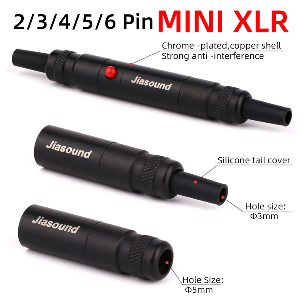 Đầu Micro Không Dây 2 Pin 3 Pin 4 Pin 5 Pin 6 Pin MINI XLR 4 Lõi Phích Cắm Và Phích Cắm Đực