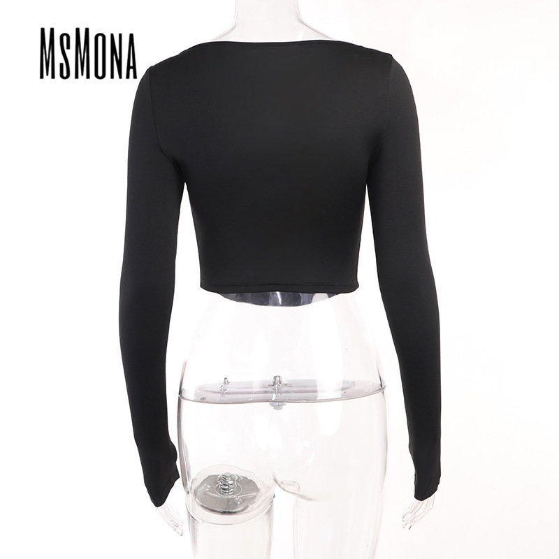 Áo Thun Tay Dài Cổ Tròn Màu Trơn Dáng Ôm Thời Trang 2023 Cho Nữ