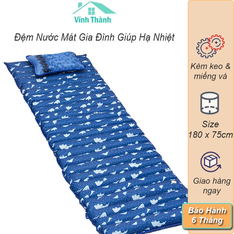 Đệm Nước Nằm Làm Mát - Đệm Nước Gia Đình Lót Ghế Sofa Kích Thước (180 x 75)cm