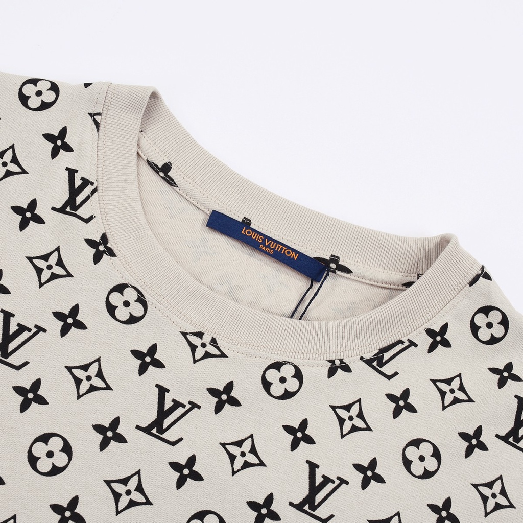 Áo Thun Nỉ In Logo Monogram Thiết Kế Sang Trọng Phong Cách Đường Phố 22ss