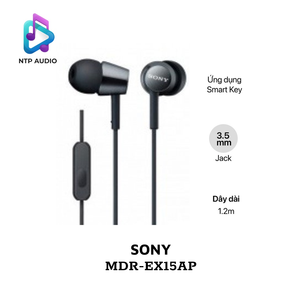 Tai nghe EP Sony MDR-EX15AP - Hàng chính hãng bảo hành 12 tháng