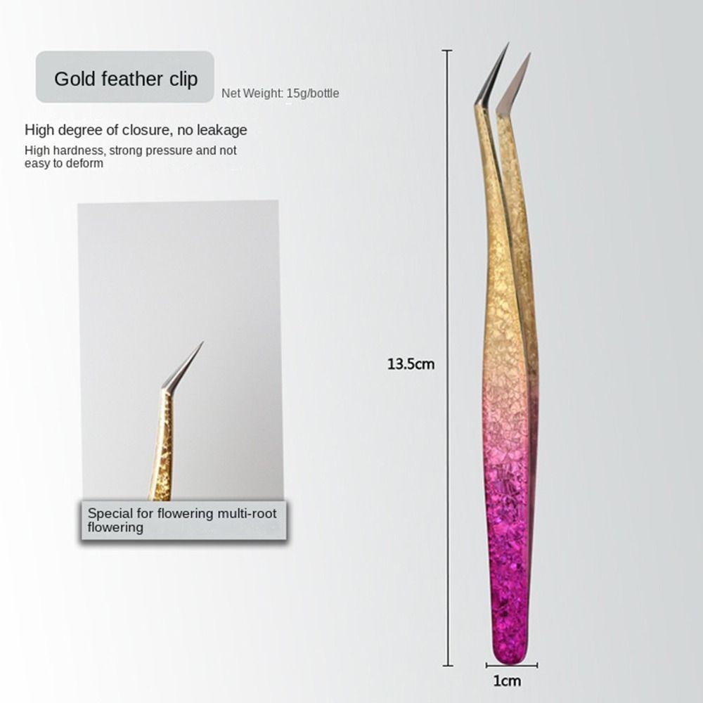 DANES Nhíp Gắp Lông Mi Giả Chống Tĩnh Điện Hai Màu Sắc Tuyến Tính Dành Cho Salon Làm Đẹp