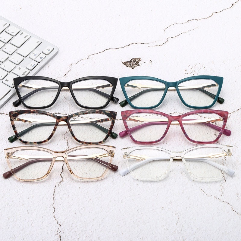 (KIQI-FASHION) COD Mắt Kính TR90 Chống Bức Xạ Phong Cách Phương Tây Cổ Điển Dành Cho Nữ