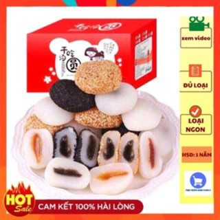 1 Thùng 2kg bánh mochi tròn 4 vị loại 1 hàng công ty có logo cánh én thơm ngon thích hợp làm đồ ăn vặt
