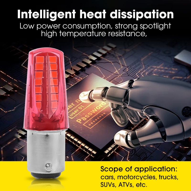 Đèn LED Tín Hiệu 1157 Siêu Sáng Nhiều Màu Sắc Gắn Đuôi Xe Hơi Xe Máy