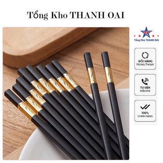 Đũa Ăn Cao Cấp Đũa Hợp Kim Mạ Vàng Xuất Nhật Bền Đẹp Sang Trọng