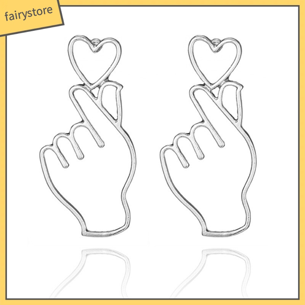 Bông Tai Hình Học / Trái Tim / Lá Cây Thời Trang Cho Nữ [Fairy1] Làm Quà Tặng