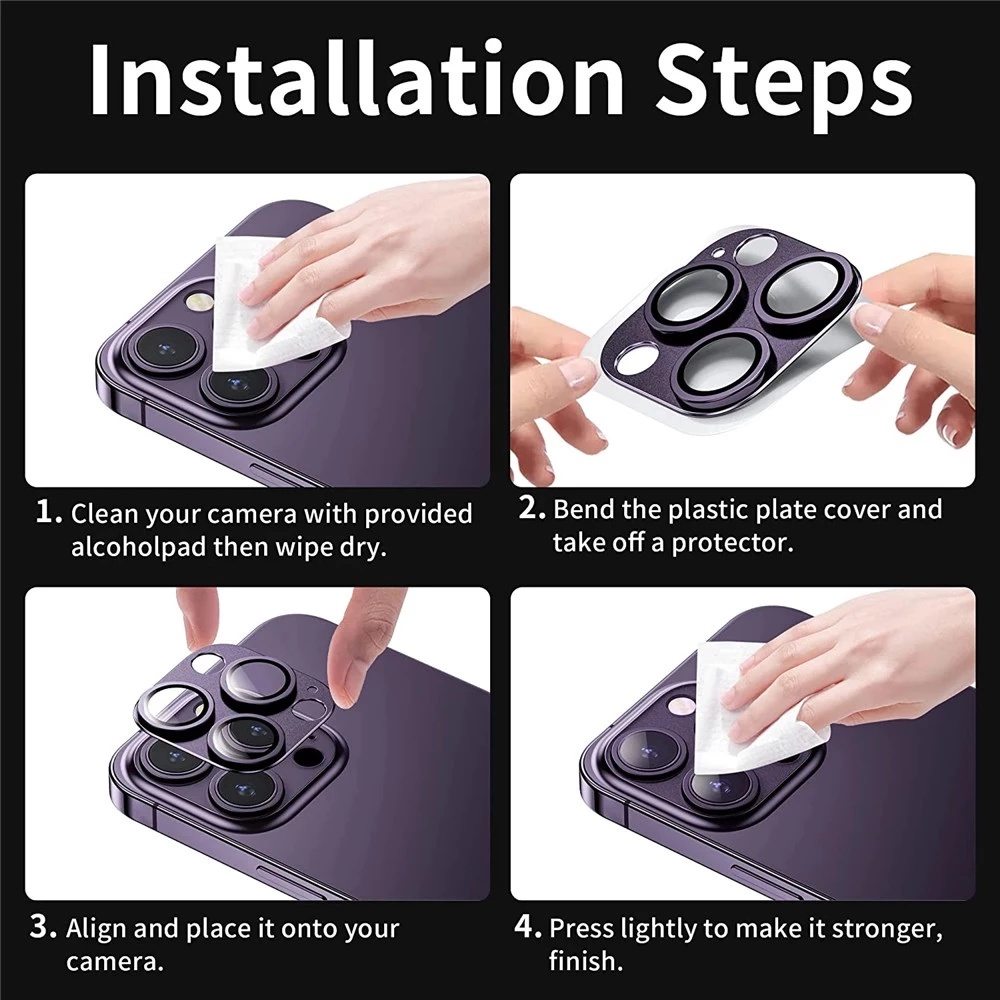Miếng Dán Bảo Vệ Ống Kính Máy Ảnh Cho iPhone 14 Pro Max 11 12 13 Pro 13 Min 14 Plus 14 Pro