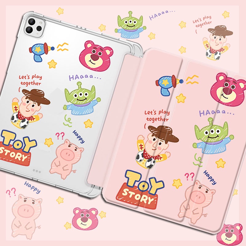 Ốp Máy Tính Bảng Bằng Acrylic Hình Động Vật Có Ngăn Đựng Bút Cho ipad Mini 4 5 ipad gen8 gen9 gen10 air5 air4 air1 / 2 Mini 4 5 ipad pro 2021