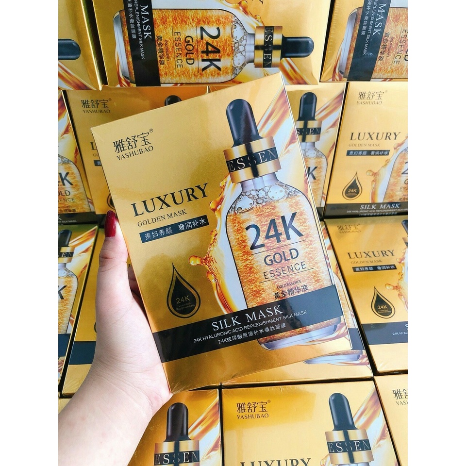 Mặt nạ vàng 24k 💕FREE SHIP💕 Mặt nạ vàng 24k luxury phục hồi da hư tổn