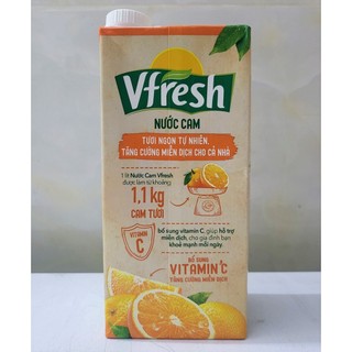[Hộp 1 Lít] NƯỚC CAM ÉP VFRESH [VN] VINAMILK Orange Nectar Juice (halal)
