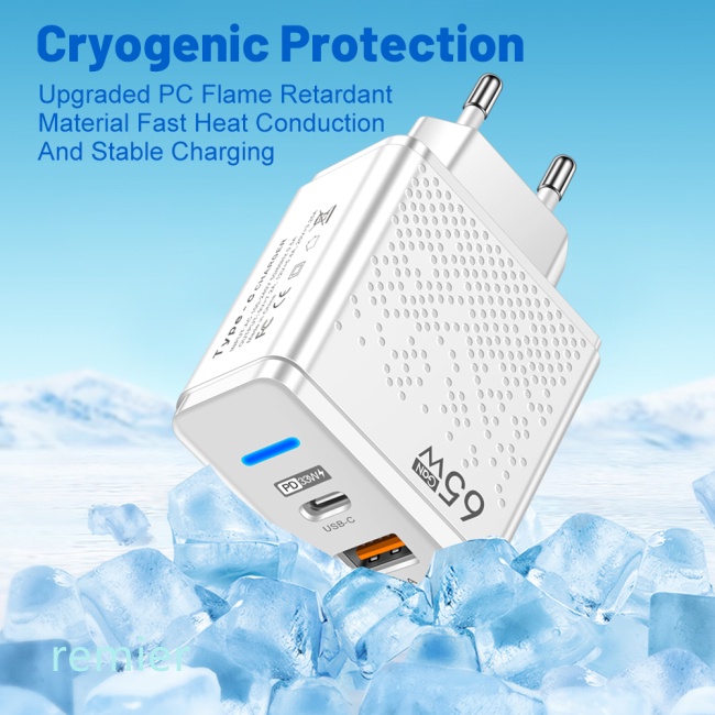 Cốc Sạc Nhanh 65w Pd Qc 3.0 Type C Cho Iphone Ipad Tablet