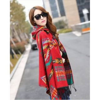 Order - Áo choàng có mũ thổ cẩm Vintage ( Có ảnh thật )