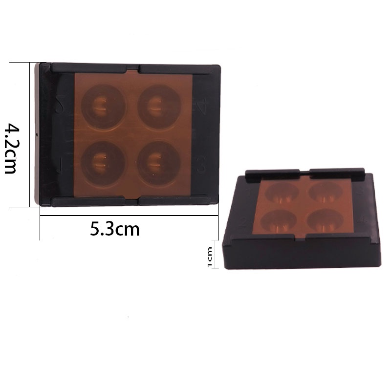 Dental Veneer Storage Box Teeth Patch Shading Light Storage Box 4 holes Dental Membrane Tooth Box Denture Retainer Molar Box