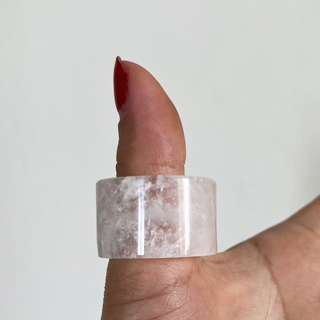 Nhẫn thạch(anh) trắng của Việt Nam nhiều kích thước ( hàng thật) Xưởng chế tác đá PTMN An An