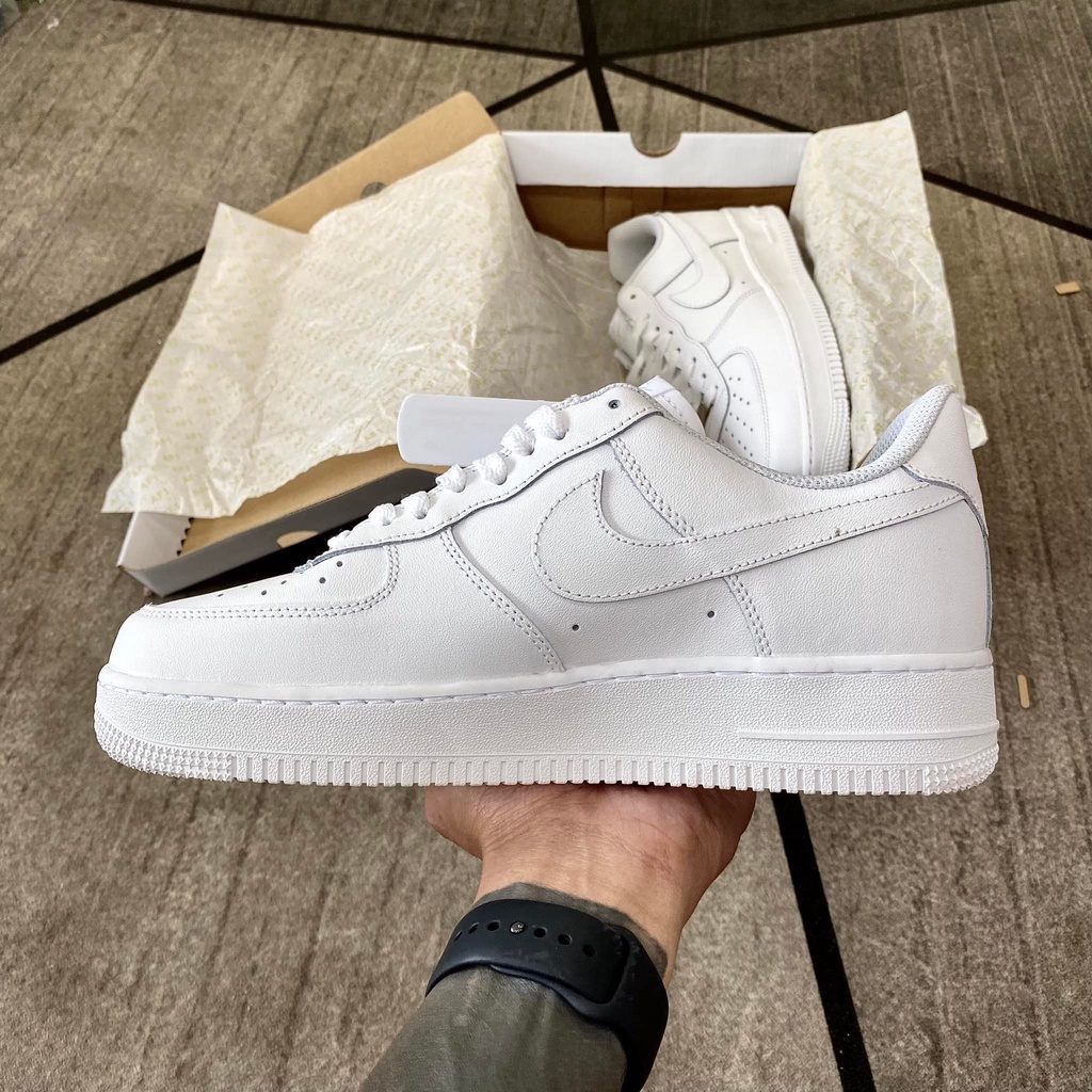 Giày AF1 trắng full, Giày Air Force 1 Full Trắng Cao Cấp độn dđế 6cm  Size Nam Nữ  Nguyễn Tình Sneaker