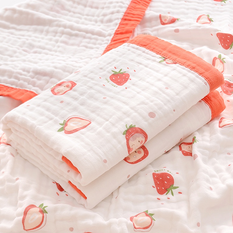 Khăn Tắm Cotton Sáu Lớp Giữ Ấm Thấm Hút Tốt Cho Bé Sơ Sinh