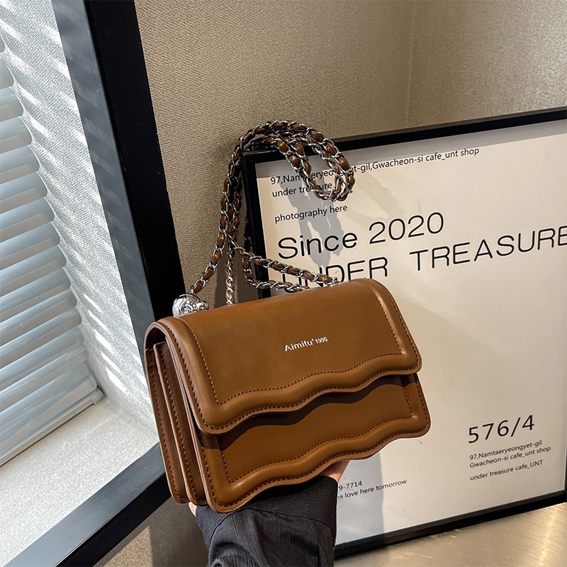 Túi Đeo Chéo Màu Trơn Phong Cách Thời Trang Đơn Giản Cho Nữ