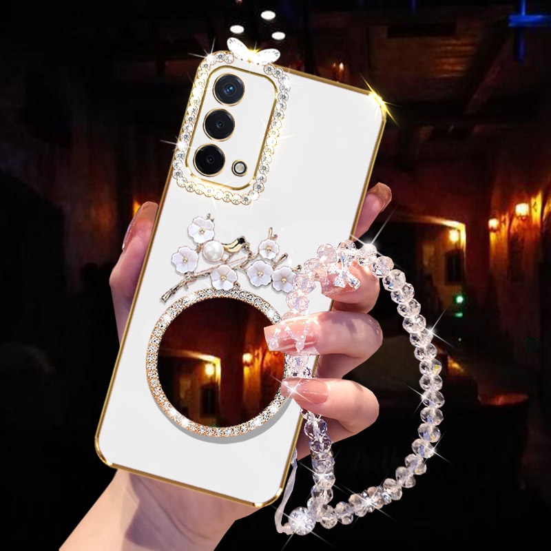 Ốp Điện Thoại Mềm Tráng Gương Họa Tiết Hoa Cho OPPO Reno 8 Pro 5G 8t 8z 7z 7 6 4G 6z