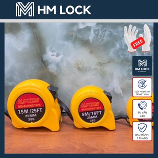 Thước đo sắt bản 25mm luxtop - tuỳ chọn size - có loại la bàn - lỗ ban - hm lock - hm lock