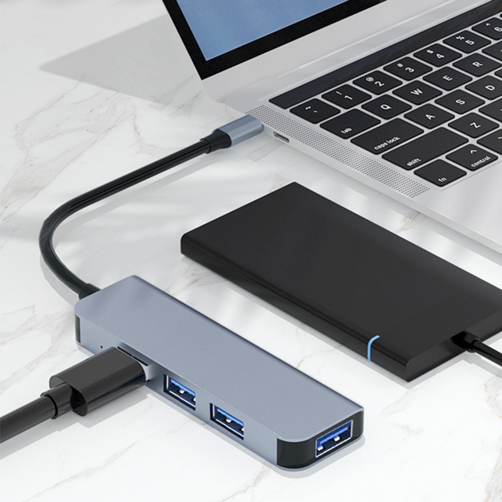Bộ chuyển đổi LENOVO ra 4 cổng USB loại C hình hoa hướng dương cho điện thoại di động