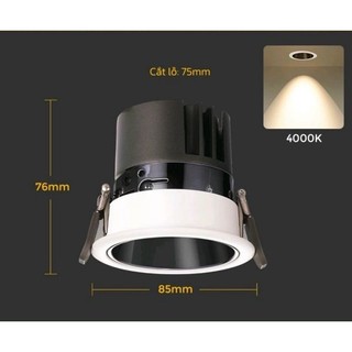 ĐènLED RỌI âm trần xoay góc chíp COB, chống chói hiệu quả