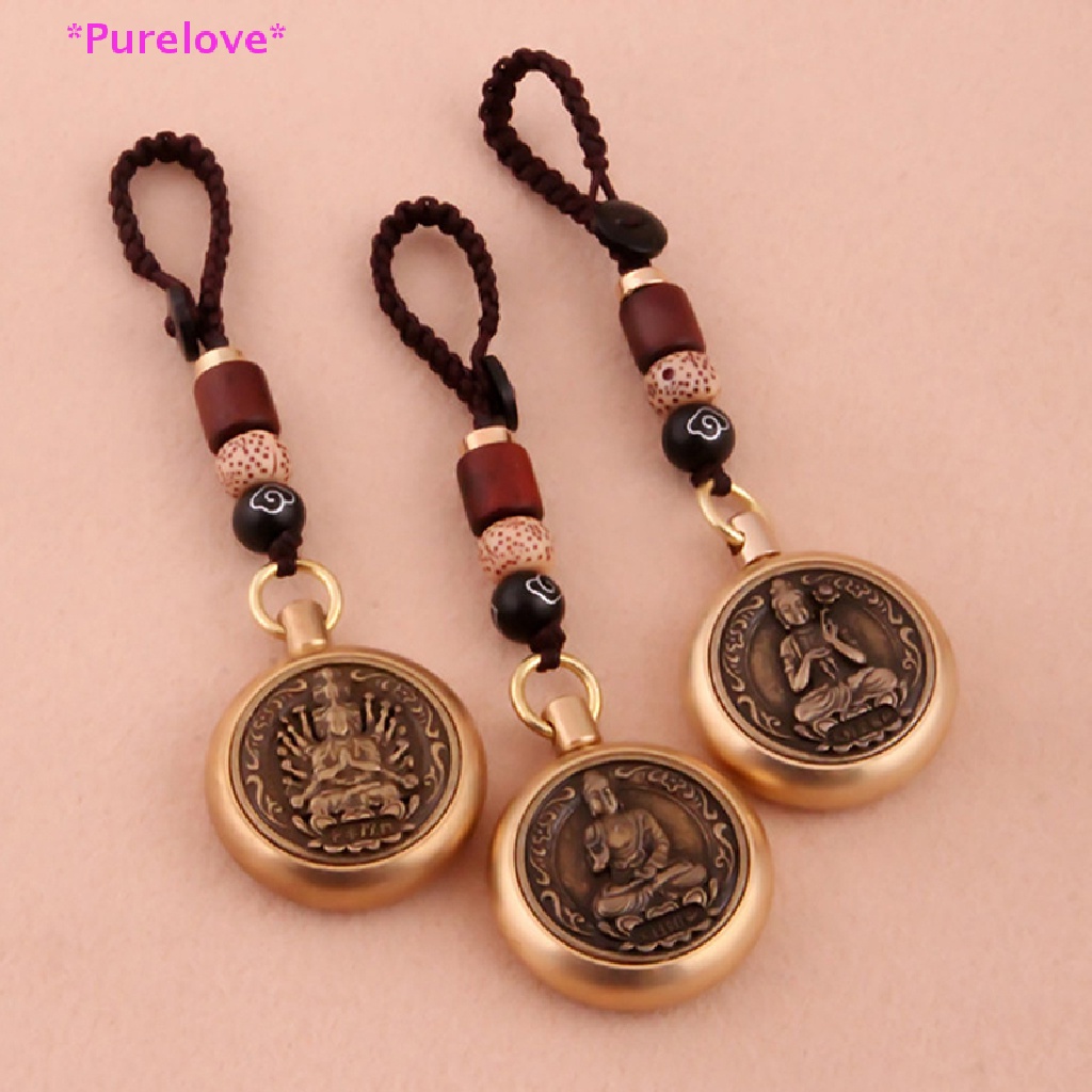 Móc Khóa Xe Hơi Bằng Đồng Thau Hình Phật Hoàng Đạo May Mắn Mới