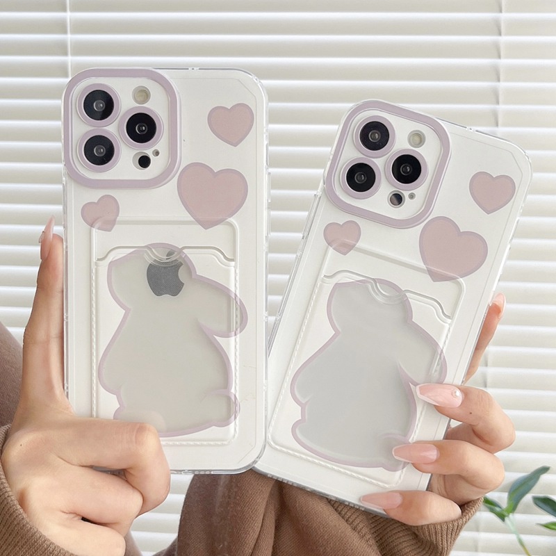 Ốp Điện Thoại Silicon Có Túi Khí Chống Sốc Hình Thỏ Cho IPhone 11 7 8 14 Plus SE 2020 X XR XS Max 11 12 13 14Pro Max shin case bumper