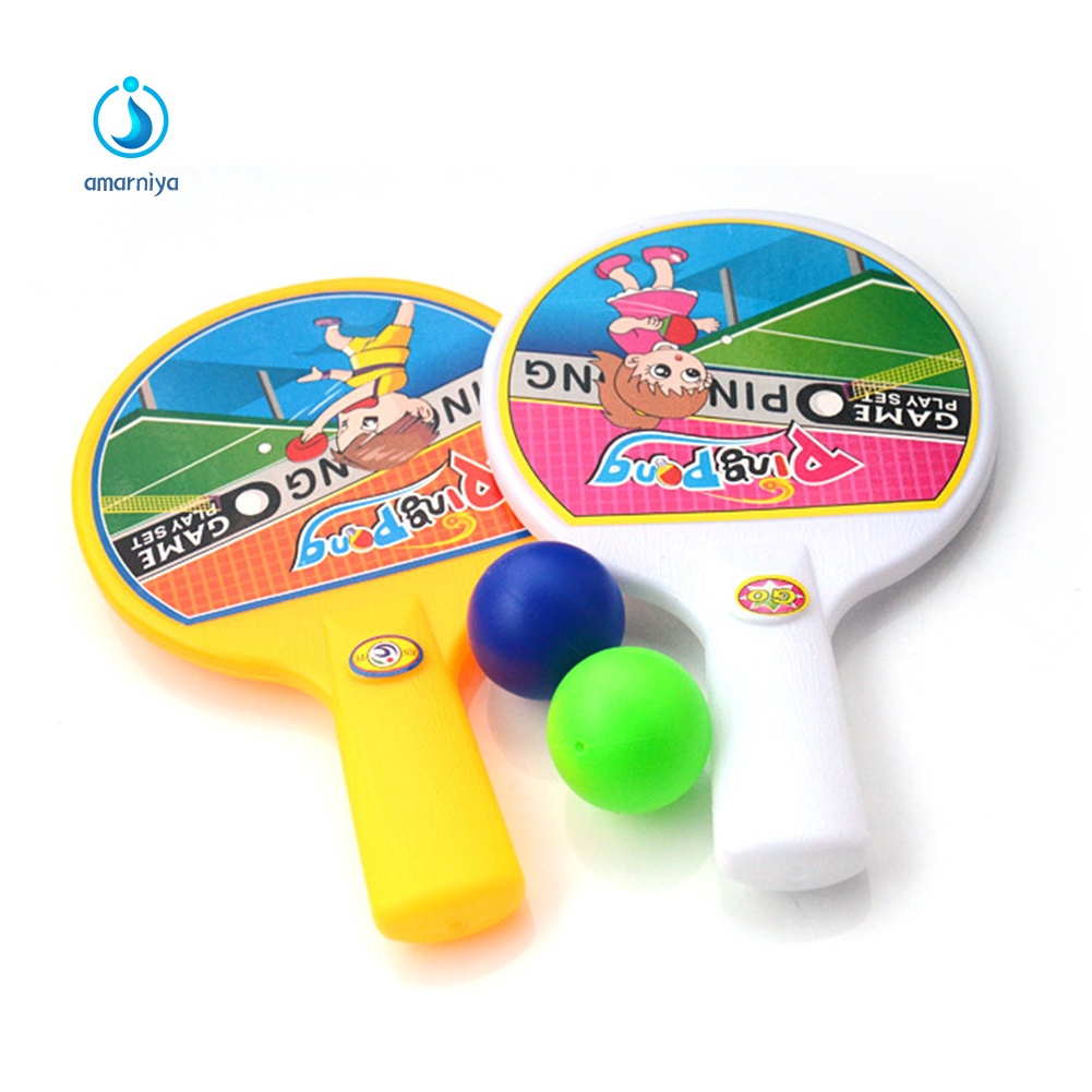 Bộ 2 Vợt Bóng Bàn Mini Họa Tiết Hoạt Hình Cho Bé