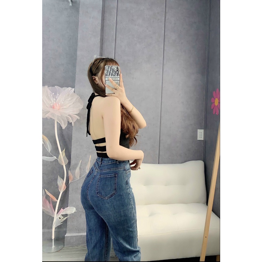 Áo yếm xốp 3 dây lưng có mút ngực kiểu dáng croptop cực hot , chất xốp dày dặn
