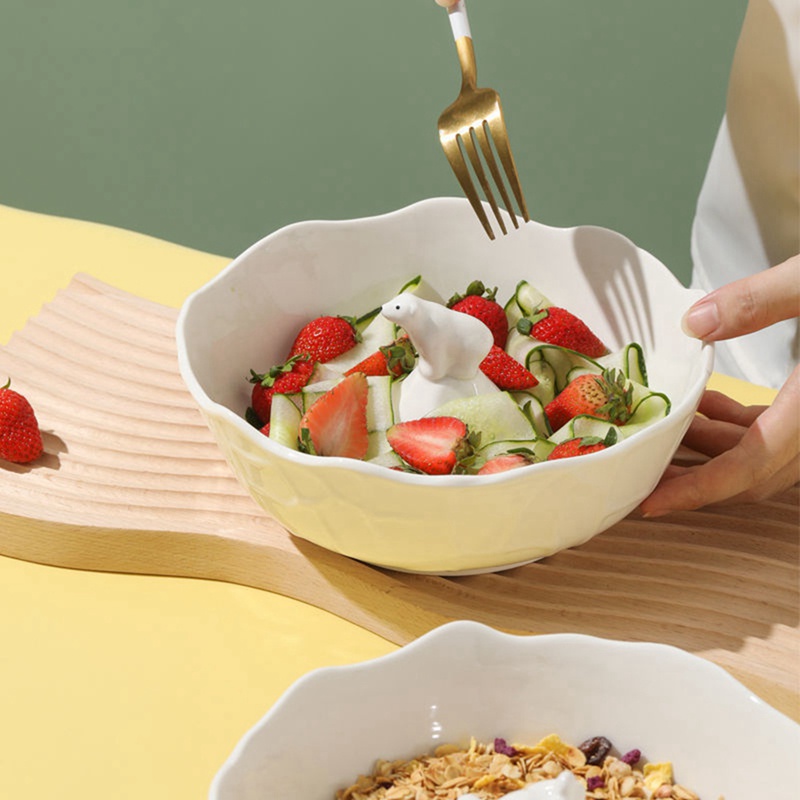 Tô Sứ Đựng Thức Ăn Màu Trắng Tiện Dụng Cho Nhà Bếp