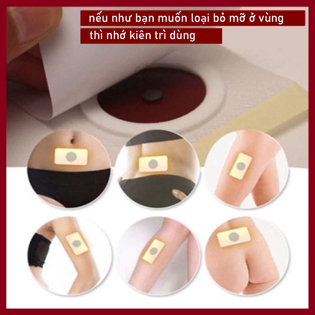 Miếng dán giảm mỡ sản phẩm giảm béo đốt mỡ thừa tiêu mỡ đảm bảo giảm 10 miếng/ hộp