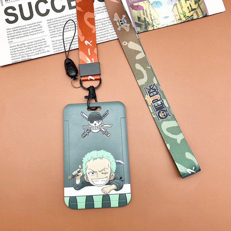 Thẻ Xe Buýt Kèm Dây Đeo Cổ Họa Tiết Hoạt Hình One Piece Sauron Luffy