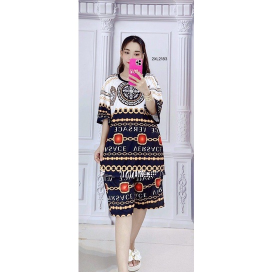 (85kg đến 115kg) SET Bộ Lửng Nữ BIG SIZE Vải Thun Co Giãn SNL2XL2183