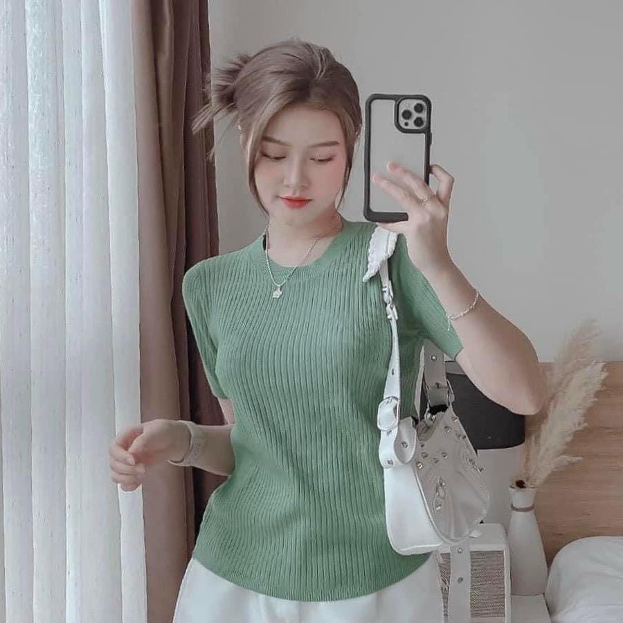 Thời Trang Bigsize Áo Thun Gân Tăm 50 - 100Kg Dễ Thương