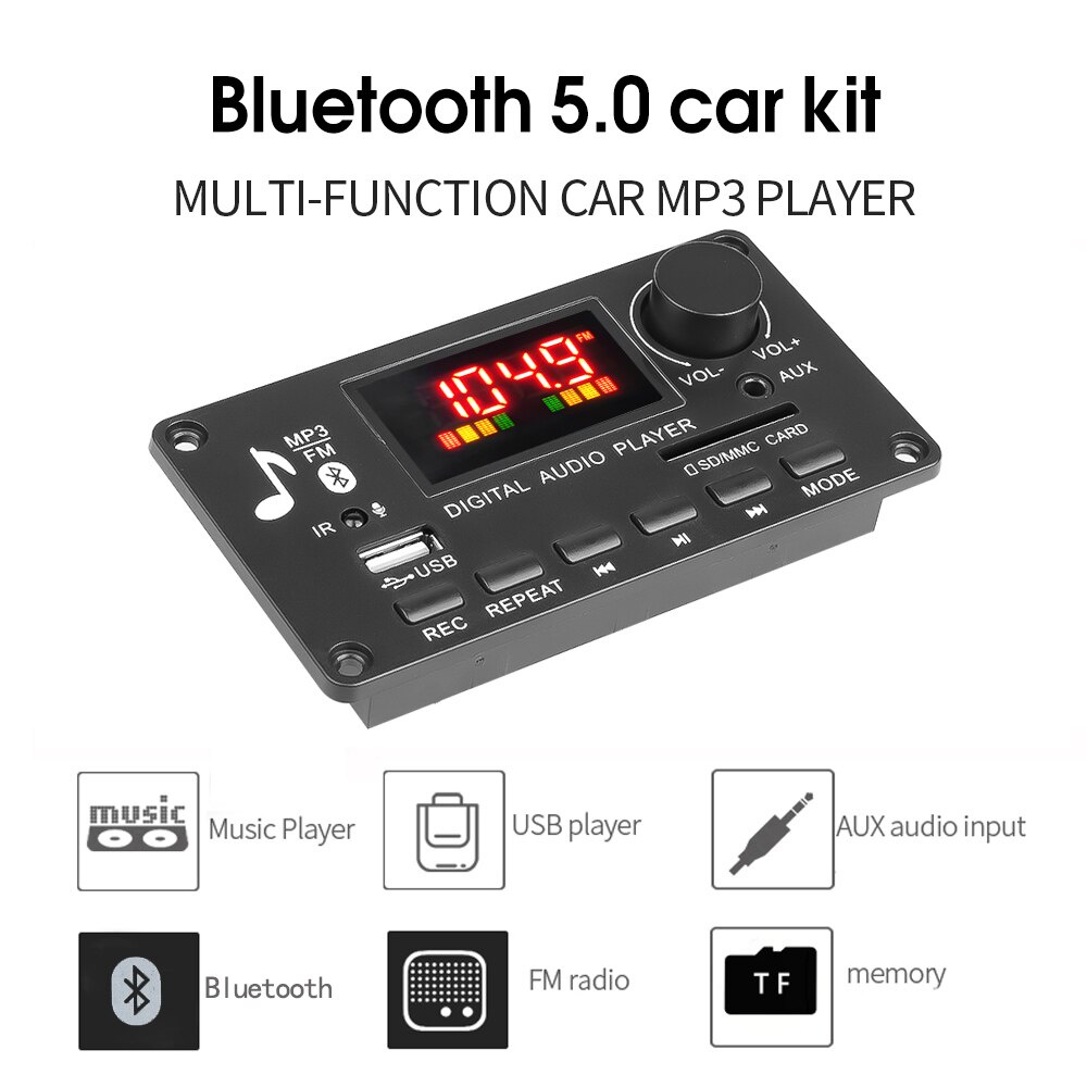 Bảng Mạch Khuếch Đại Âm Thanh mp3 80W 12V Bluetooth5.0 Cho Xe Hơi