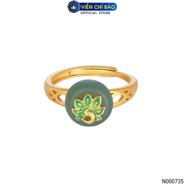 Nhẫn khổng tước xanh chất liệu bạc Thái 925 thời trang phụ kiện trang sức nữ Viễn Chí Bảo N000735-X