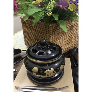 Lư gốm xông trầm bằng điện có nút chỉnh Nhiệt độ