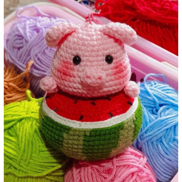 Móc khoá heo hồng