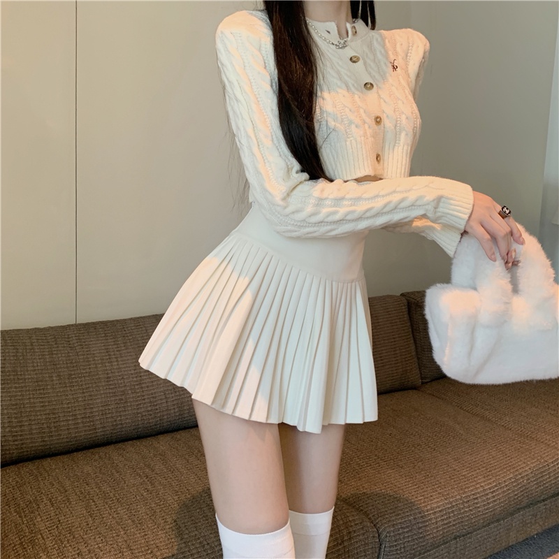 Chân Váy Len Chữ A Màu Sắc Thời Trang Hàn Quốc